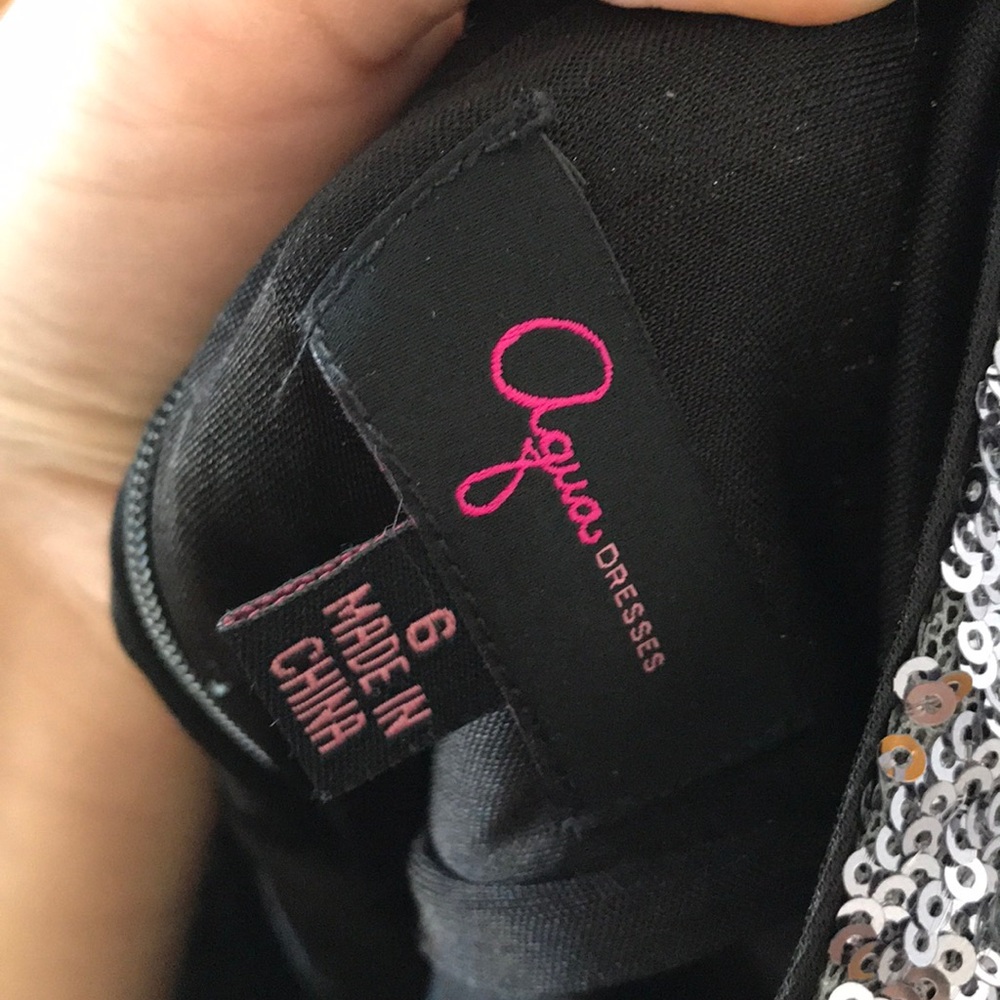 Aqua sequin dress size 6 - Picture 5 of 6